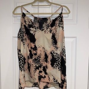 leopard colored halter tank top